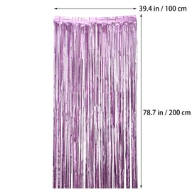 Operitacx 2Stücke Rosa Regenvorhang Hintergrund Für Hochzeiten Partys Veranstaltungen Leicht Tragbar Für Kreative Dekorationen