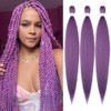 Pre stretched Braiding Hair Extensions Hot Water Setting Synthetic Hair