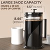 Cafe Du Chateau Stainless Steel French Press Coffee Maker -