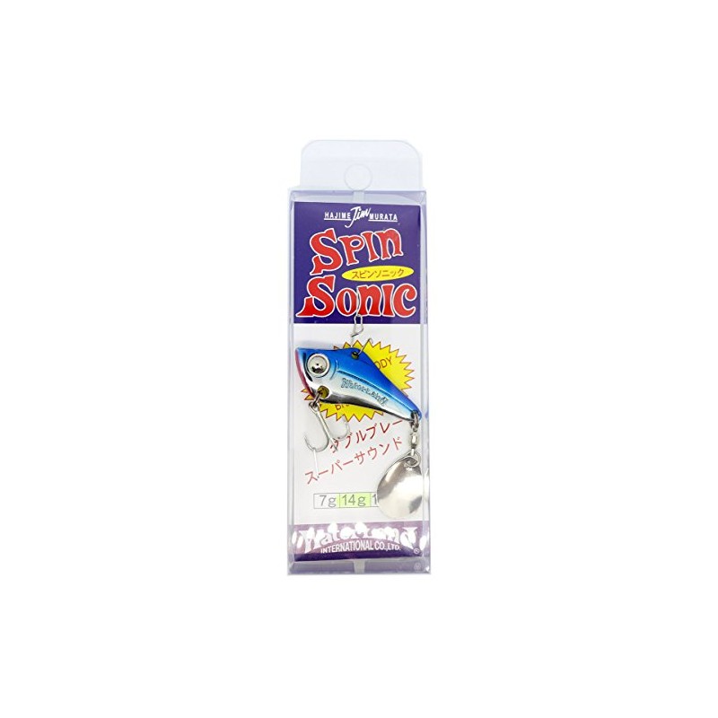 Water Land Vibration Spin Sonic 45mm 14g Blue/Silver Lure