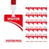 Visitor Badges with Breakaway Lanyards (25 pcs) - Reusable Temporary