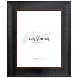 West Frames The Lodge Rustic Distressed Wall Picture Frame 3" Wide (Dark Espresso Walnut, 20" x 24" Frame with Plexiglass & Backing Board)