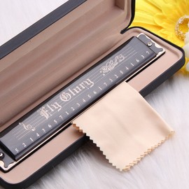 Best Harmonica C Key 24 Holes Major Diatonic Double Tremolo Beginner Harmonicas for Sale Musical Instrument Accessories Black with Case