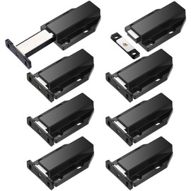 Zonon 16 Pack Magnetic Push Latch Heavy Duty Push to Open Cabinet Hardware Release Touch Latch and Catch Press Out Magnet for Large Door Cabinet Kitchen Drawer Lock (Black)