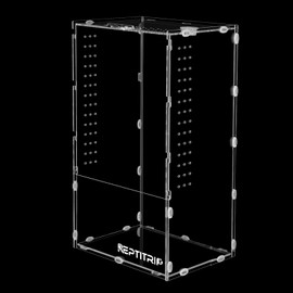 REPTITRIP Jumping Spider Enclosure, Tarantula Larvae Enclosure 6x8x14, Spider Terrarium, Acrylic Terrarium for Arthropods, Spiders and Insects