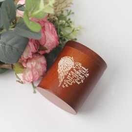 Small Urns for Human Ashes Keepsake Urn, Small Cremation Urns for Human Ashes Adult Male Female, Wood Urn Box Funeral Cremate Memorial Box-Heart Wing