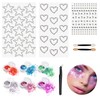 NVGVUP Body Glitter Gel with Gem Stickers Beauty Set, 6