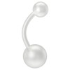 Evonix 14g 1.6mm Flexible Acrylic Banana Belly Button Ring Navel