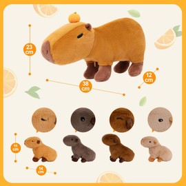 OUOZZZ Capybara Plush Toy Set - 38cm Koala Mom with 4 Miniature Babies - Soft and Adorable Toys for Kids, for Girls and Boys