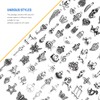 Skyzone Charms Pendants for Jewellery Making,100 Pieces Mixed Retro Silver