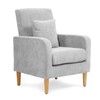 Athena Collection Modern Accent Chair with Cushion, Comfy Upholstered Fabric