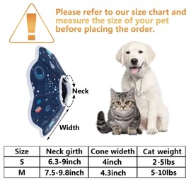 SLSON Cat Recovery Collar Pet Cone Soft Protective Cat Cone Alternative Adjustable Collar for Cat and Puppy, Dark Blue (S)