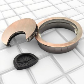 Zvorgath Table Grommet Cable Grommets Hole Cover, Office Cable Organizer Cable Hole Covers, 2Inch/50mm（ 2 Pcs Zinc Alloy）