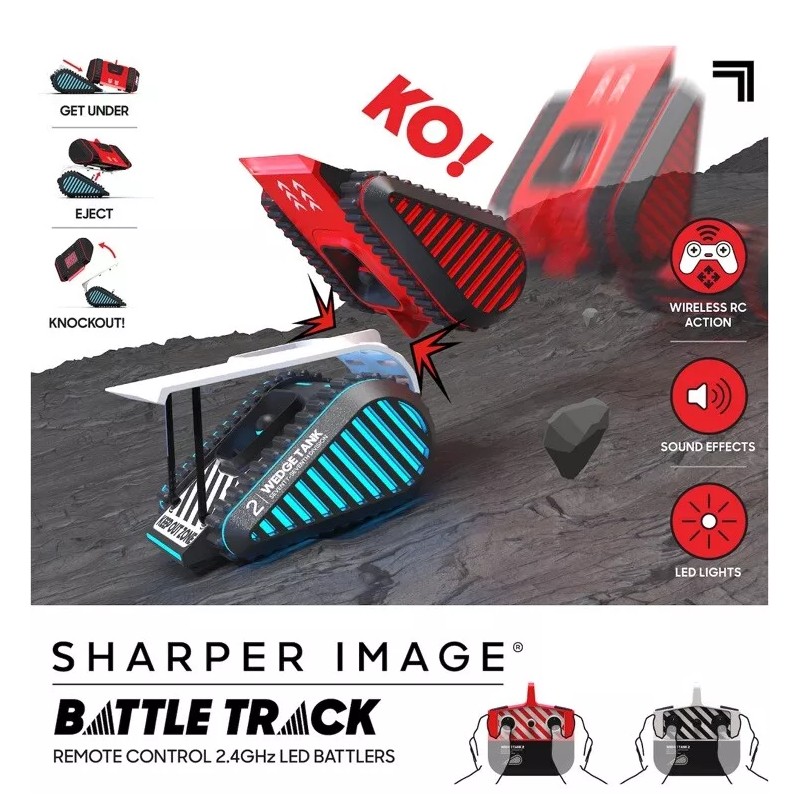 Sharper Image - Rc Battle Tracks Wedge Tanks (1014430) Battle