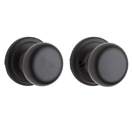 Kwikset Hancock Interior Passage Door Knob, Handle For Closet and Hallway Doors, Non-Locking Doorknob in Venetian Bronze, with Microban Protection