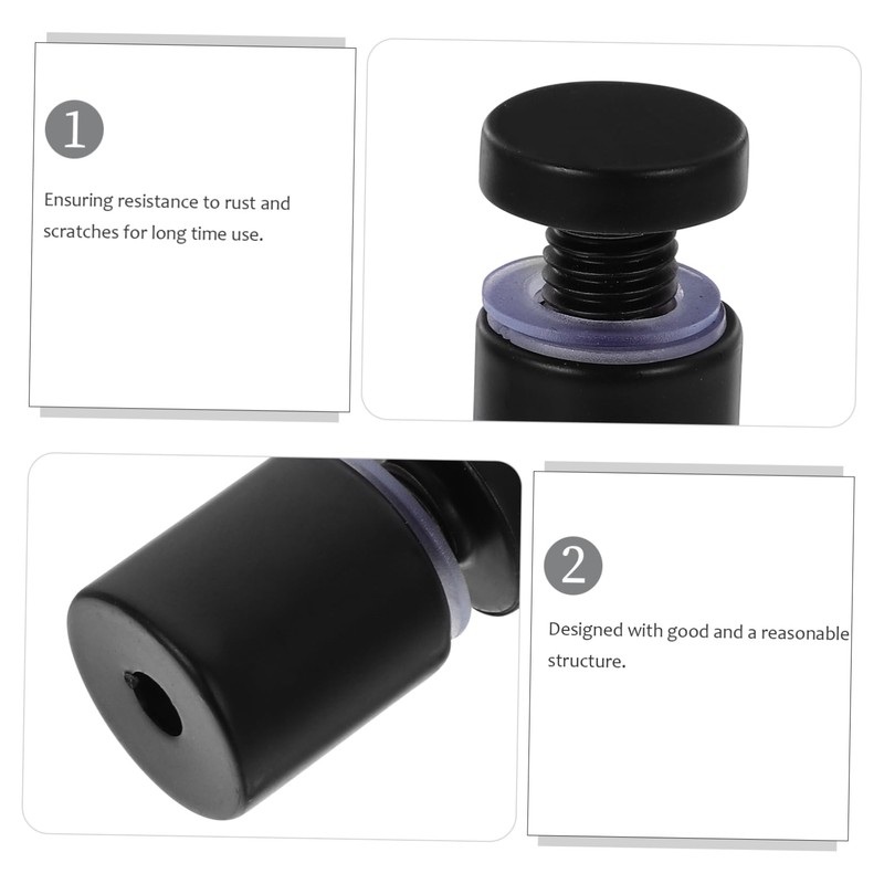 FUNOMOCYA Pack Stainless Steel Standoff Screws Small Black Sign Mounting