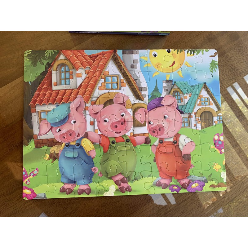 FLINK Rompecabezas Infantil Los Tres Cochinitos 48 Piezas