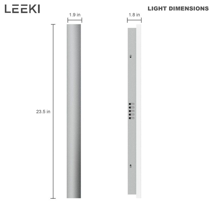 Outdoor Modern Metallic Wall Light LED Wall Sconce Fixture Rectangular