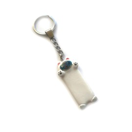 KEYRING - Cat - Resin Pendant. Split Ring. Key Ring. Cute Cat Keychain Siamese