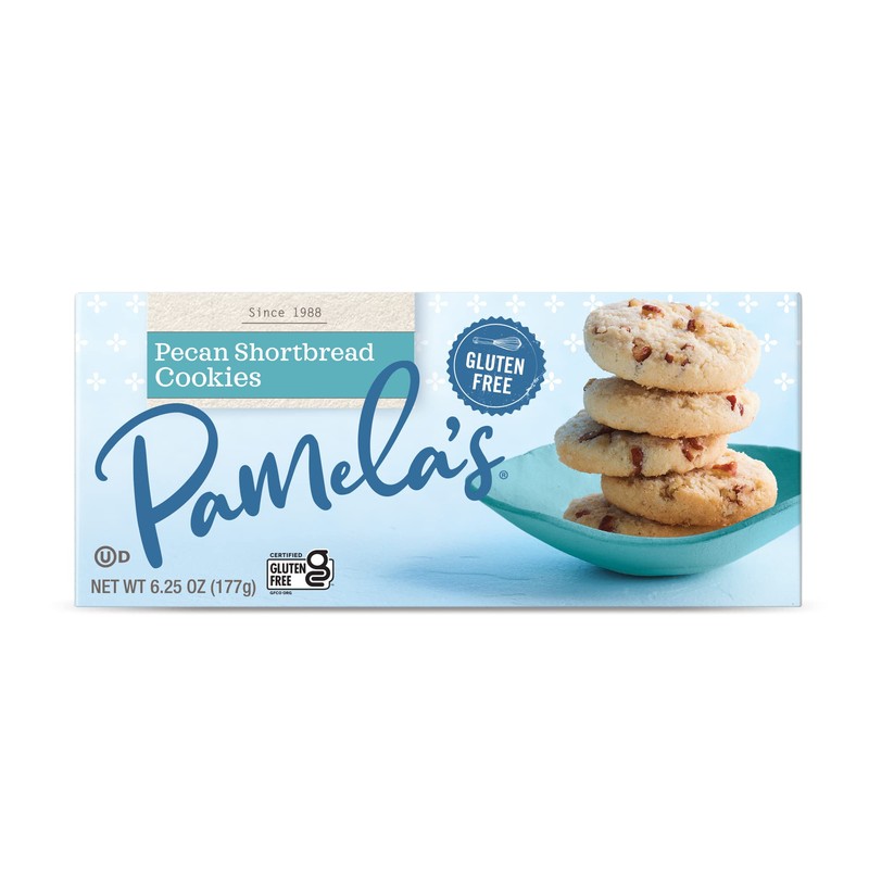 Pamela's Pecan Shortbread Gluten Free Cookies, 6.25 Oz (Pack of
