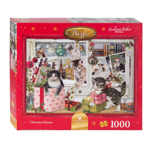 Coppenrath Unique Xmas Jigsaw Puzzle - Premium Made in England - Festive Kittens