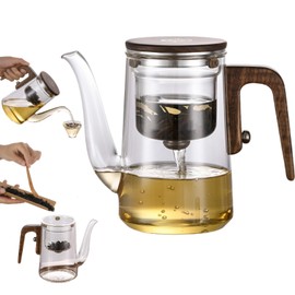 DRNKNSTX Teapot,Magic Witchcraft Enchanted Glass Teapot, Detachable Loose Tea Glass Infuser,27 Ounces (about 800 ml)