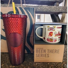 Starbucks Been There Campus USC UNIVERSITY Southern California Tumbler Mug Set