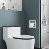 Neodrain Recessed Toilet Paper Holder, White Stainless Steel Built-in Tissue