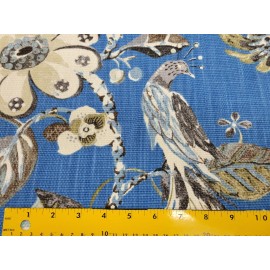 P/Kaufmann Bal Harbour in Cobalt BTY Braemore Fabric 100% Cotton Basket Weave 54" W Peacock