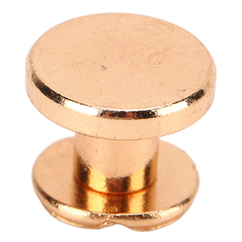 200 Set Book Binding Screw 9x6.5mm DIY Leather Electroplating Uniform