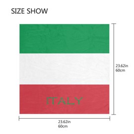 MUCEXQ Italian Flag Women's Fashion Silk Scarf,Square Satin Headscarf Novelty Neck Scarf Hair Wraps