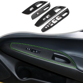 Window Lift Switch Cover Compatible with Infiniti G37 2008-2013, Car Door Window Glass Lift Button Panel Trim Cover Decoration G25 G35 G37 Accessories (Carbon Fiber Pattern)