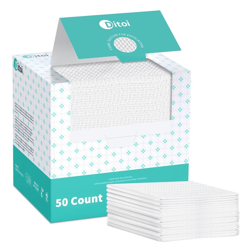 Ditoi Disposable Face Towels,Ultra Thick Face Towelettes XL, Lint-Free Facial