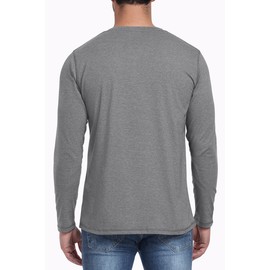 PEGENO Mens Fashion T Shirts Workout Athletic Shirt Cotton Tee Shirt (Gray-US Small)