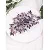 Aimimier Bridal Purple Crystal Hair Comb Amethyst Hair Piece Wedding