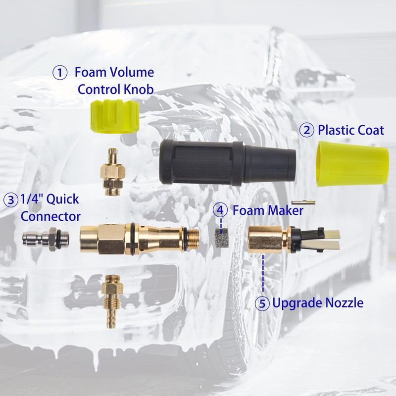 M MINGLE Foam Cannon for Pressure Washer, Car Foam Sprayer