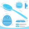 Juego Guantes Silicona Espalda Cara Baño Exfoliante Suave Cabeza Doble