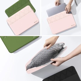 Smatree Laptop Sleeve for 13.4 inch MSI Summit E13 Flip Evo A11MT/A12MT/A13MT, for 13.3 inch MSI Summit E13 AI Evo A1M, Protective Slim Laptop Case with Accessory Pocket, YKK Zipper, Pink (E437P)