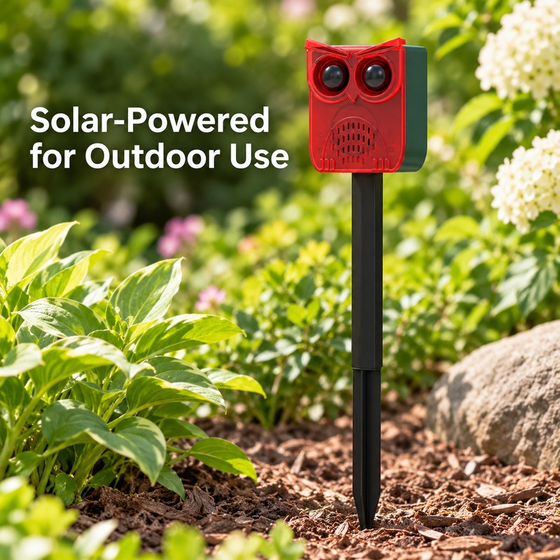 Solar Outdoor Motion Sensor Animal Alarm - Dog Barking &