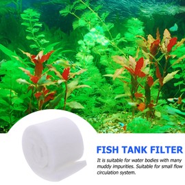 POPETPOP 1m Esponja Filtrante Biológica para Acuario Y Pecera Algodón Grueso De Alta Densidad Material De Filtro Reutilizable Blanco