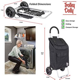 dbest products - Carrito para las compras Dolly, color negro