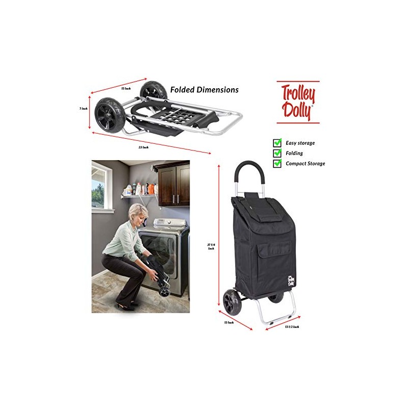 dbest products - Carrito para las compras Dolly, color negro
