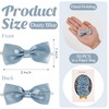 LiBongTa Small 2 Inch Twist Tie Pre-Made Satin Dusty Blue