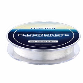 KastKing FluoroKote Fishing Line 100 Percent Pure Fluorocarbon Coated 6LB 300Yds 274M Premium Spool Clear