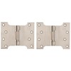 Satin Stainless Steel Button Tipped Parliament Hinges 4 x 3