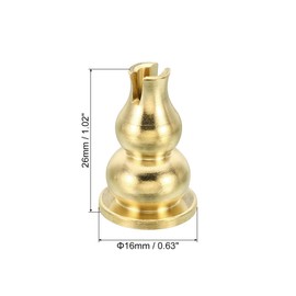 PATIKIL Coil Incense Holder, 4 Pack Brass Incense Burner Stick Holder Incense Stand Base Gourd Type for Yoga Spa Room Home Office, 0.63" Dia. 1.02" Tall