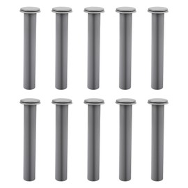 ArrogantF 10 Pack Gray Sleeve and Cap Set for Pool Fence DIY Safety Fence Poles,178-G5 Life Saver Pool Fence DIY- 5/8'' Base Diameter and 4'' Height,Can Be Used with Concrete, Pavers, Deck, Ground