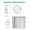 M16 Spring Washers, Stainless Steel Washers, Split Ring, Lock Washer,