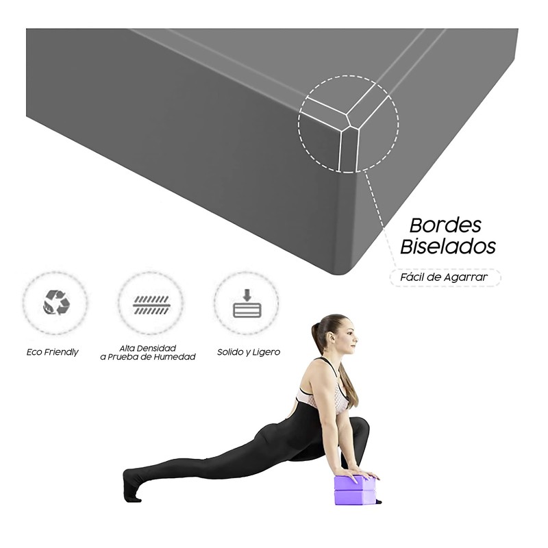 MONZÓ| Bloque de Yoga | (GRIS, 2 BLOQUES DE YOGA)