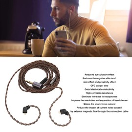 Jectse Earphone Cable, Headphone Extension Cable Copper Earphone Cable Replacement for TFZ TRN AS10 AS06 AS10 ZST ZS3AS10 AS06 AS10 ZST ZS3 V80 V90 VX IM1